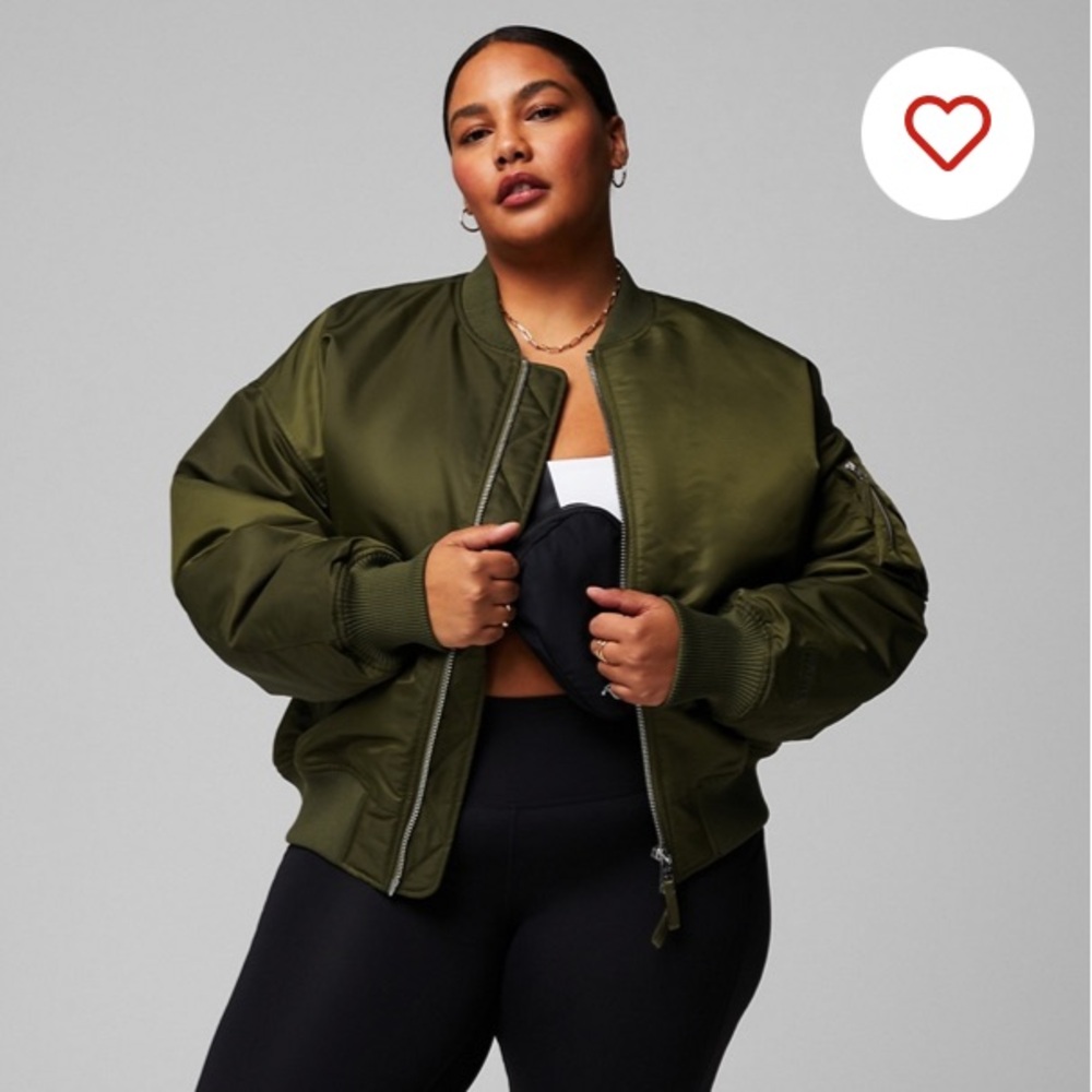 Fabletics Iconic Oversized Bomber Jacket Size 1X